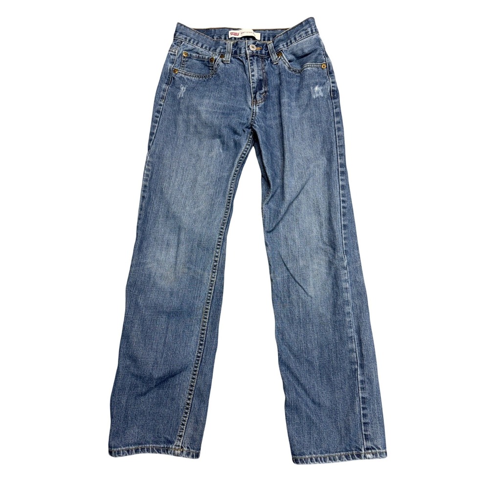 Levis 514 Straight Leg Boys Jeans Blue Medium Wash Size 16 Reg 28x28